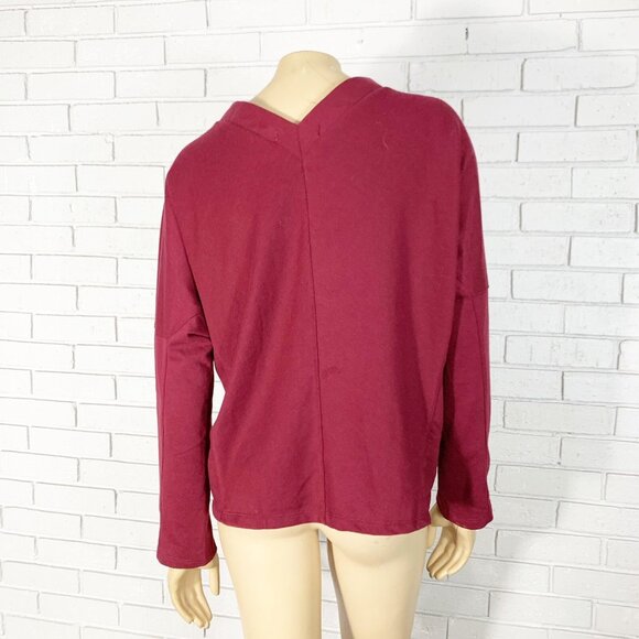 Active USA Women’s Y2K Maroon Lace-Up Baddie Sweatshirt - Picture 7 of 12